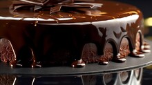 Glossy Perfection: Artful Chocolate Ganache