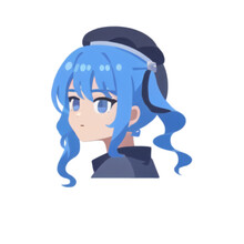 Hololive Vtuber Hoshimachi Suisei Vector, A Blue Hair Blue Eyes Girl