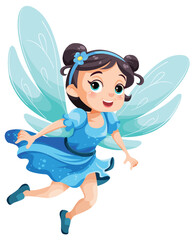 Wall Mural - Beautiful fairy cartoon character