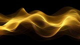 Fototapeta  - 0873. Lustrous Gold Waves Digital Wave Background. Generative AI