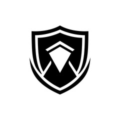 Wall Mural - shield security protection startup company logo vector illustration template design