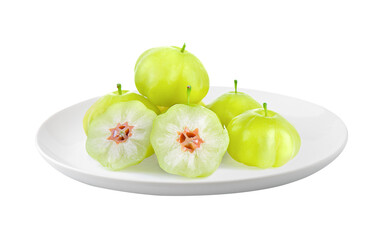 Canvas Print - star gooseberry in a plate isolated on transparent png