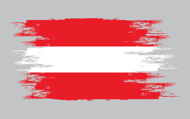 Austrian flag template brush vector illustration