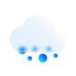 Snow Cloud Glassmorphism Icons and Symbol Png Svg Illustrator