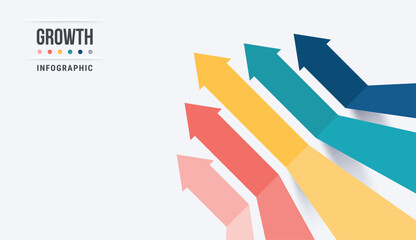 growth arrow target direction concept to success.