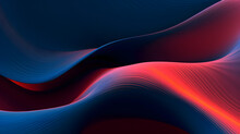Dark Blue And Red Waves Abstract Background