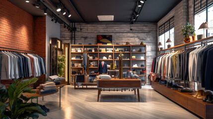 Men clothing store. Generative Ai