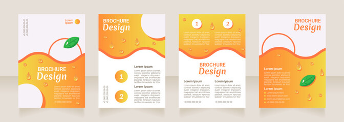 Wall Mural - obesity prevention nutrition blank brochure layout design. vertical poster template set with empty c