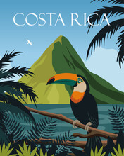 Costa Rica Travel Poster Travel Postcard