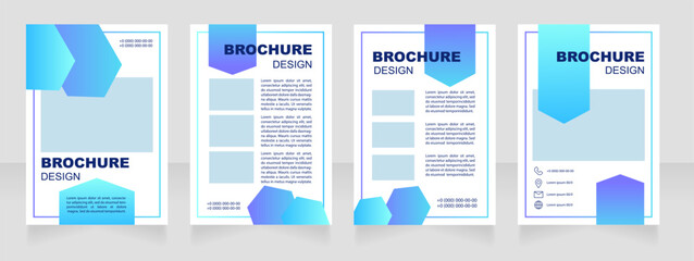 Healthcare white blank brochure layout design. Vertical poster template set with copy space for text. Premade corporate reports collection. Editable flyer 4 pages. Myriad Pro, Arial fonts used