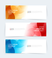 Wall Mural - Geometric banner design with Vector presentation template.