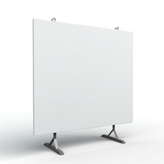 Wall Mural - Blank white presentation signboard on white background Generative AI