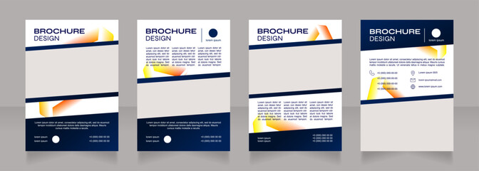 Open innovation movement blank brochure design. Template set with copy space for text. Premade corporate reports collection. Editable 4 paper pages. Syne Bold, Arial Regular fonts used