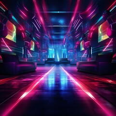 Wall Mural - Empty background for night club party flyer design Generative AI