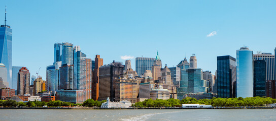 Wall Mural - Financial District of NYC, banner format