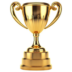 Gold Trophy cup transparent background, PNG ,Generative AI