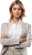 © Provenance - Smart corporate business woman, office portrait, female executive, png transparent background cut out, AI Generative