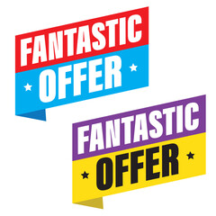 Sticker - Fantastic Offer label sign speech bubble