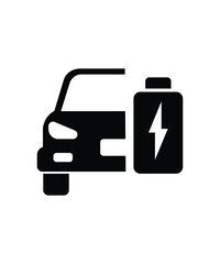 Sticker - electric car icon, vector best flat icon.