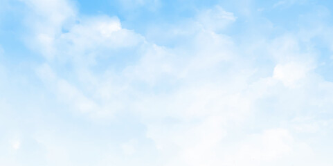 Wall Mural - Blue sky and cloud on summer daytime. Trendy sky  image. Vector illustrator
