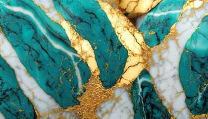 Luxurious Aqua Tone onyx marble with golden veins high resolution, Turquoise Green marble, polished slice mineral, blue water in swimming pool rippled water surface detail background modern interior