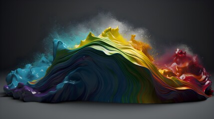 Wall Mural - Radiant color fusion symphony, abstract desktop artwork