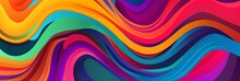 Abstract Colorful Background With Lines, Background With Vibrant Colors, Generative AI
