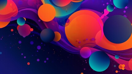 Wall Mural - background with vibrant colors, colorful background, background with bubbles, Generative AI