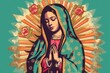 Beautiful lady of guadalupe mexico saint holy faith. Generative AI