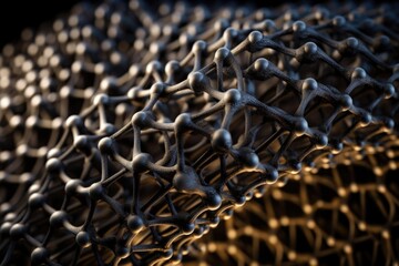 Canvas Print - close-up of carbon nanotubes, with their incredible strength and flexibility on display, created with generative ai