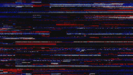 Wall Mural - glitch noise static television vfx. visual video effects stripes background, crt tv screen no signal