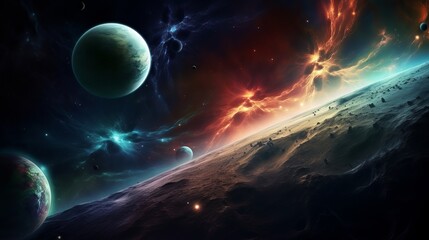 Wall Mural - explore the captivating realm of planets with ultra detail hd backgrounds that transport you to dist