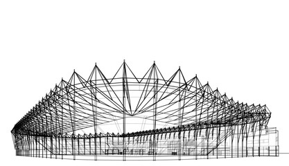 Wall Mural - Sketch of a stadium