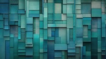 Rectangular Block Background In Smart Shades Of Blue And Green
