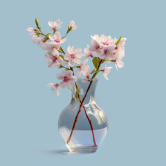 Wall Mural - cherry blossom in a vase still life.