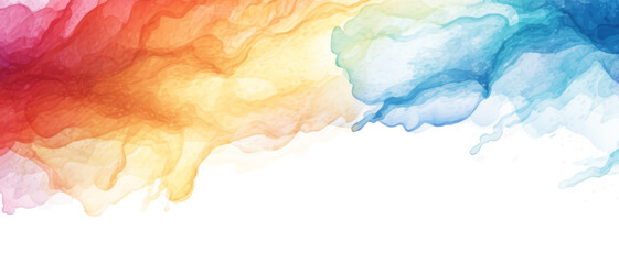 rainbow watercolor banner background