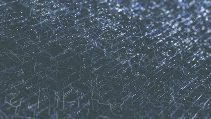 Wall Mural - abstract digital data hitech background/ 4k animation of an abstract high technology wallpaper backg