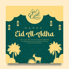 Wall Mural - eid al adha themed social media post template