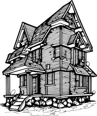 Poster - house sketch drawing