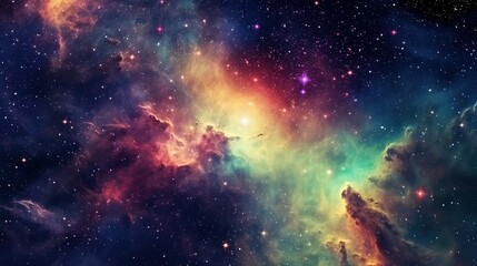 Wall Mural - stary night cosmos. universe science astronomy. colorful space galaxy cloud nebula. generative ai fo