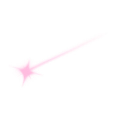 Sparkling star pink pastel gradient. Shooting star colorful element. 
