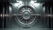 © Margo_Alexa - Silver bank vault front .Neural network AI generated