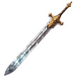 Fantasy sword isolated transparent on white background