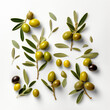 Oliven und Olivenblätter
