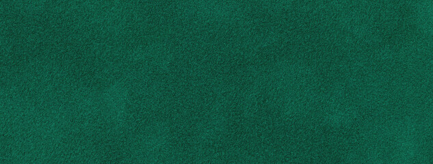 Wall Mural - Texture of velvet matte dark green background, macro. Suede emerald fabric with pattern.