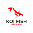 Koi fish logo design vector concept illustration idea
