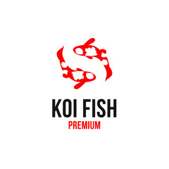 Koi fish logo design vector concept illustration idea