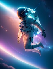 astronaut traveling through space fashion