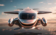 Flying cars.Futuristic concept cars adopt a drone-like style, uniting function and performance through innovative designs.   Generative AI