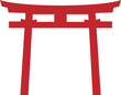 Shinto torii gate symbol icon vector illustration. Asian sacred gate.